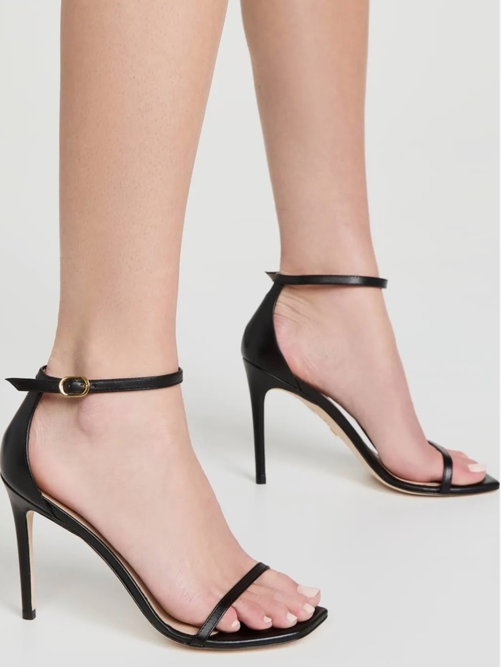 Stuart Weitzman Black Patent Leather Stiletto Heels